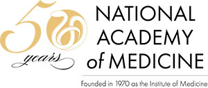 50th Anniversary logo, National Academy of Medicine, Founded in 1970 as the Institute of Medicine